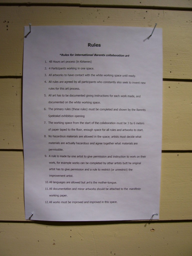 Day 2: Rules of 'An Everyday Improvement', Kirkenes (2006)